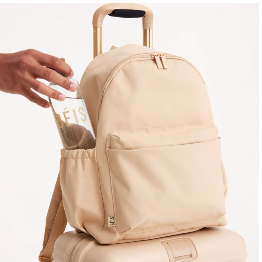 BEIS “The BEISics” BACKPACK IN BEIGE - NWT 😍😍 - UNISEX - Picture 9 of 11